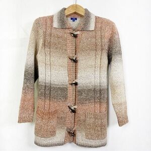 Vintage‎ TABI Cable Knit Buttoned Long Cardigan Sweater Jacket Size Medium